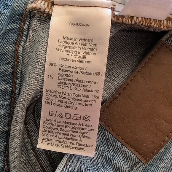 Madewell Womens 25 The Perfect Vintage Wide Leg Crop Jeans Casual Classic Preppy - Picture 8 of 8